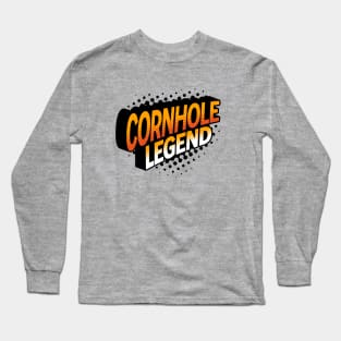 Cornhole Legend Retro Hero Long Sleeve T-Shirt